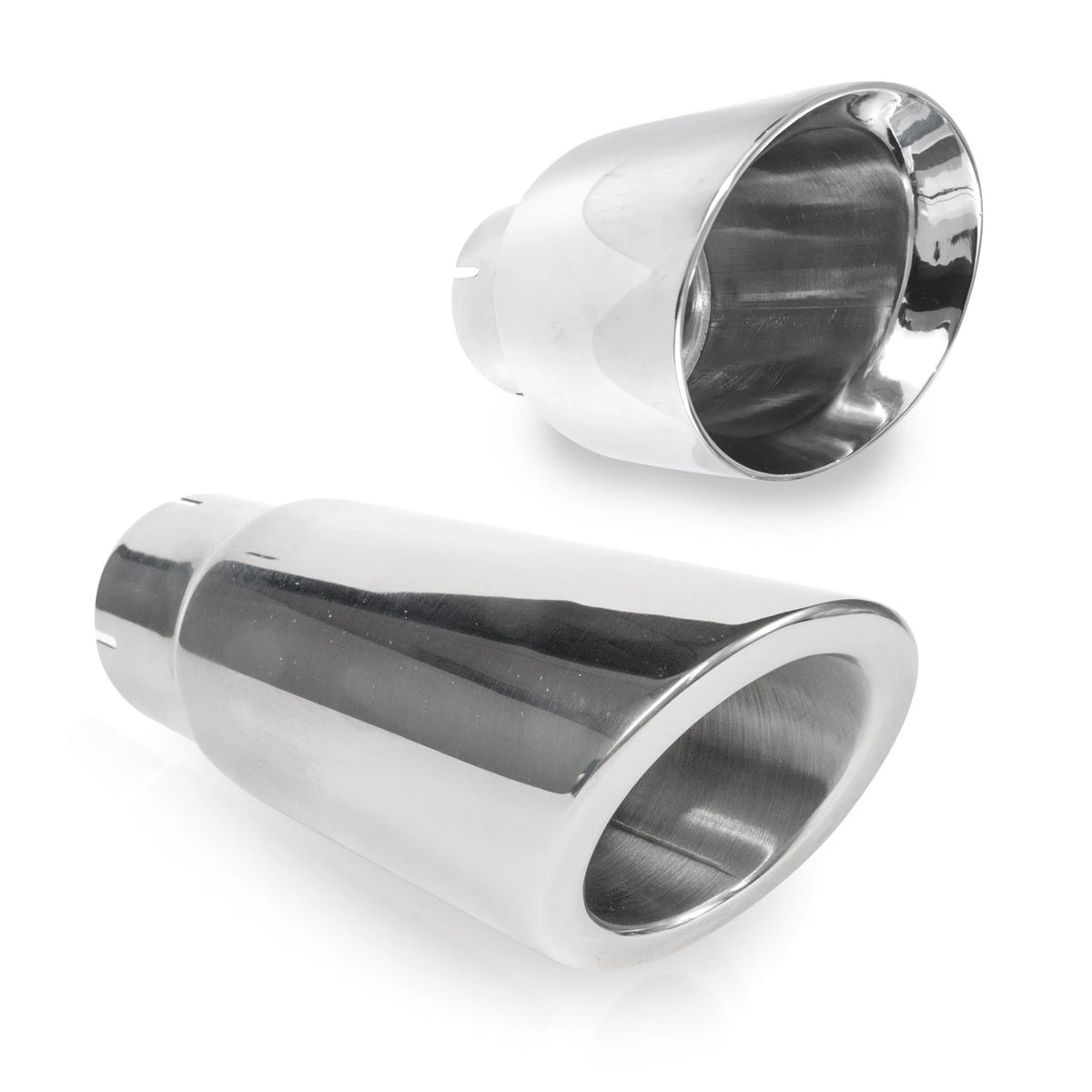 Stainless Works - Slash-Cut Double-Wall Style Polished Exhaust Tip 304 Stainless Steel - 793250