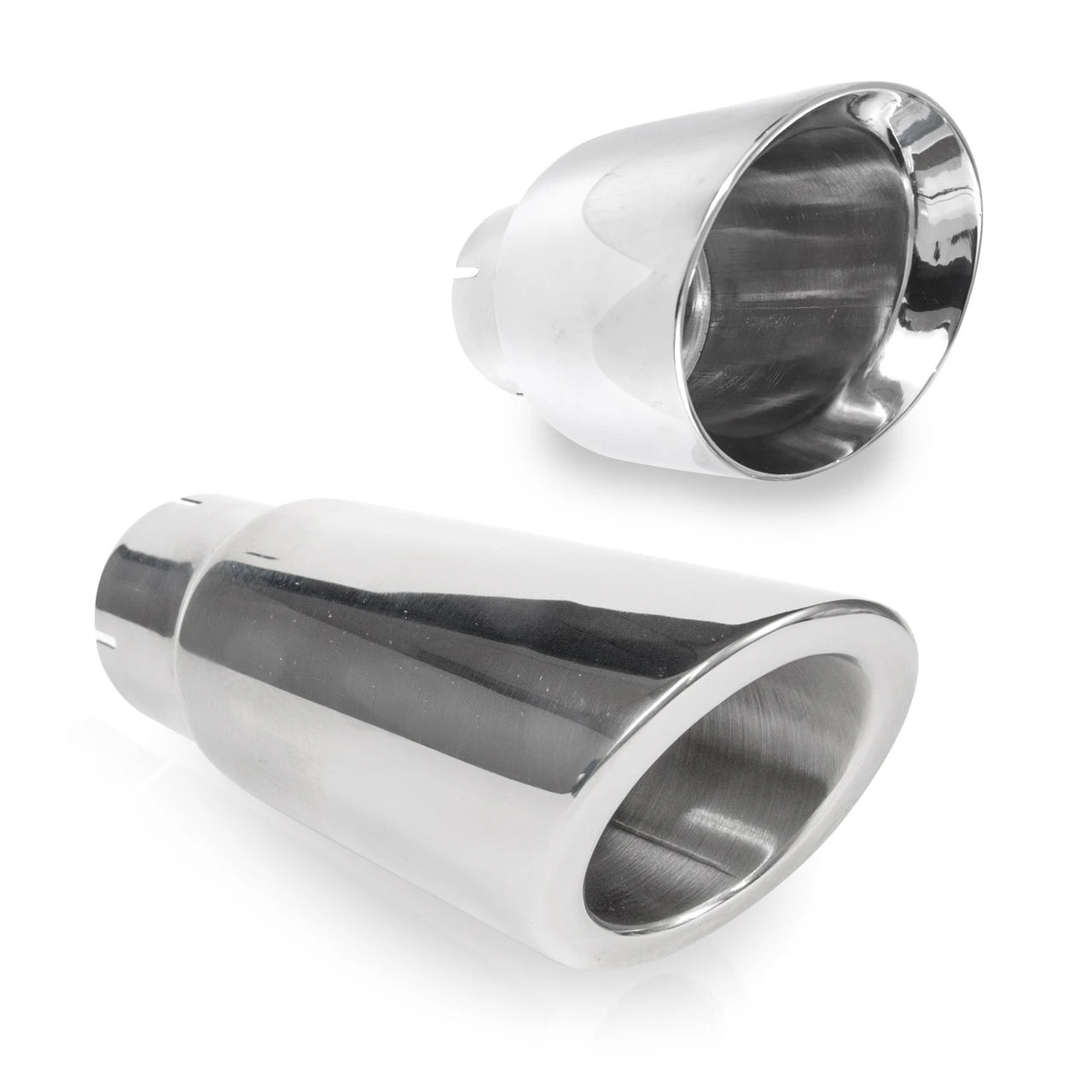 Stainless Works - Slash-Cut Double-Wall Style Polished Exhaust Tip 304 Stainless Steel - 789300