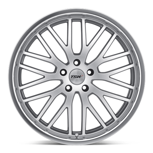 TSW Snetterton 17X8 5X120 +35MM Hyper Silver W/ Mirror Cut Lip
