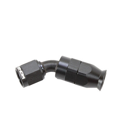 Nitrous Express 3AN 18.5in SS Braided Hose (w/Black 45 Deg Ends - One End) - 10018-45