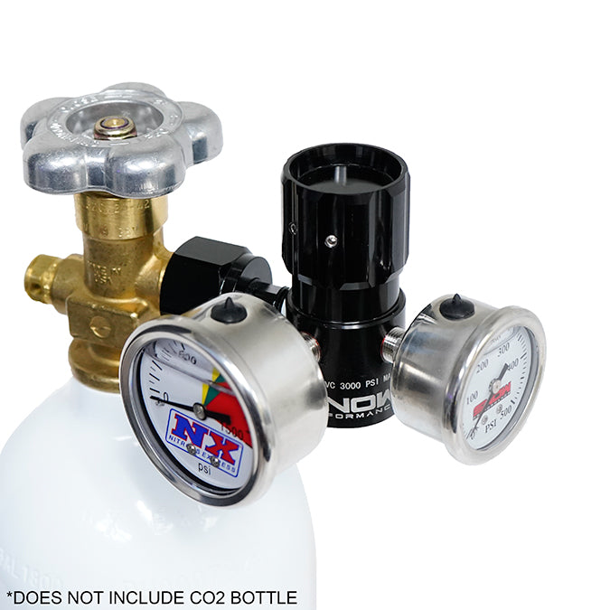 Snow Performance Billet Adjustable (0-475PSI) CO2 Regulator w/Gauges - SNO-354G