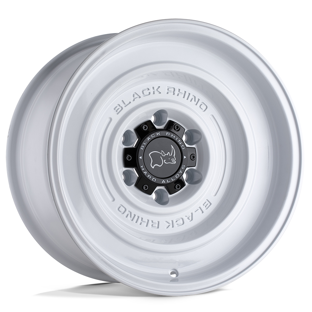 Black Rhino Hard Alloys Solid 17X9.5 6X139.7 -12MM Gloss White