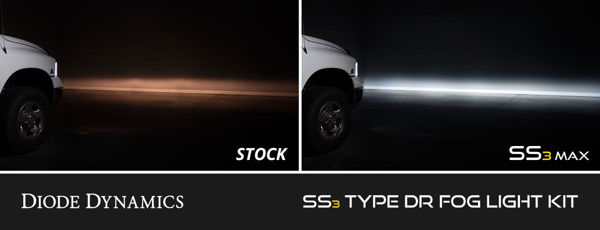 Diode Dynamics 02-08 Dodge Ram 1500/2500/3500 SS3 Fog Light Kit - White Max - DD8018 - DD8018