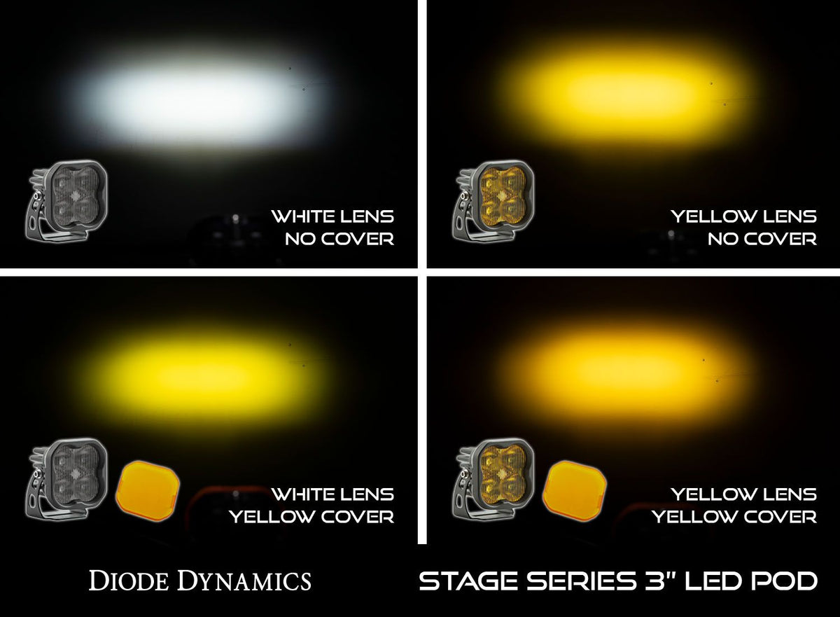 Diode Dynamics SS3 LED Pod Cover Standard - Yellow - DD6264