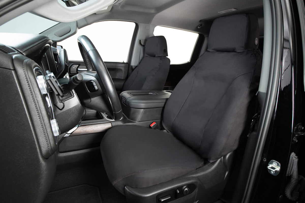 Covercraft 15-22 Chevrolet Colorado Polycotton SeatSaver Custom Front Row Seat Covers - Charcoal - SS2492PCCH