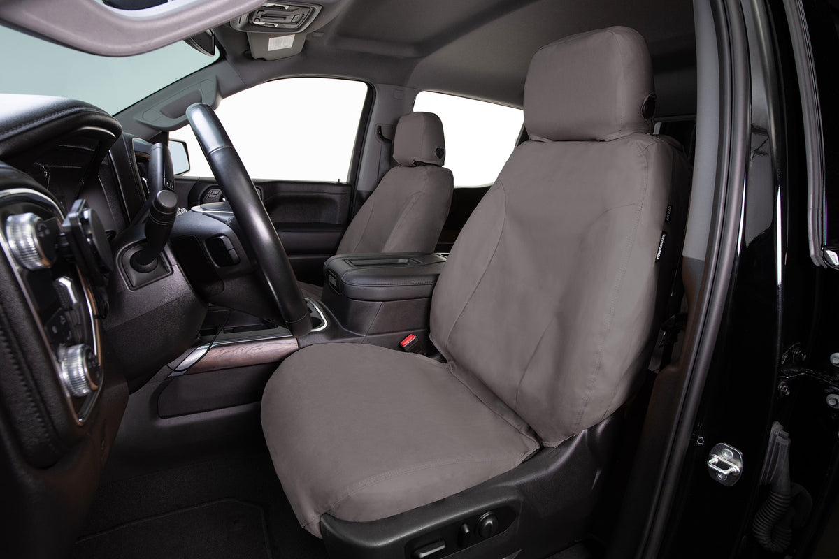Covercraft 15-21 Ford Transit Polycotton SeatSaver Custom Third Row Seat Covers-Misty Grey - SS8482PCCT