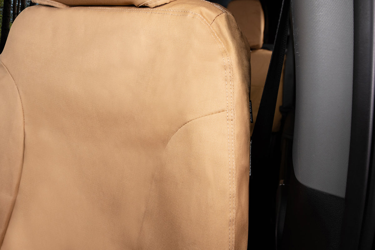Covercraft 19-23 Ford Transit Polycotton SeatSaver Custom Third Row Seat Covers-Tan - SS6353PCTN