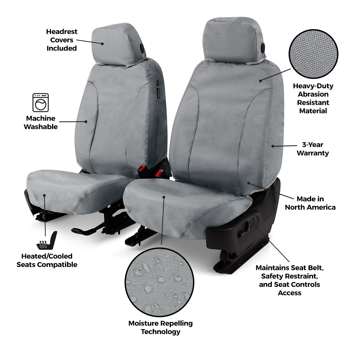 Covercraft 21-26 Hyundai Sonata Endura Waterproof SeatSaver Custom Second Row Seat Covers - SS8585WFTP