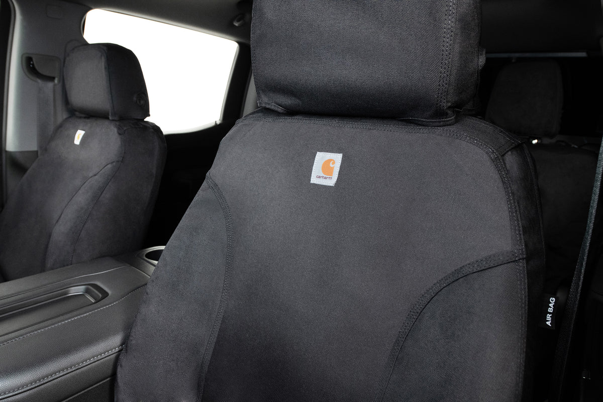 Covercraft 21-23 Dodge Durango Carhartt Super Dux SeatSaver Custom Front Row Seat Covers - Black - SSC2582COBK