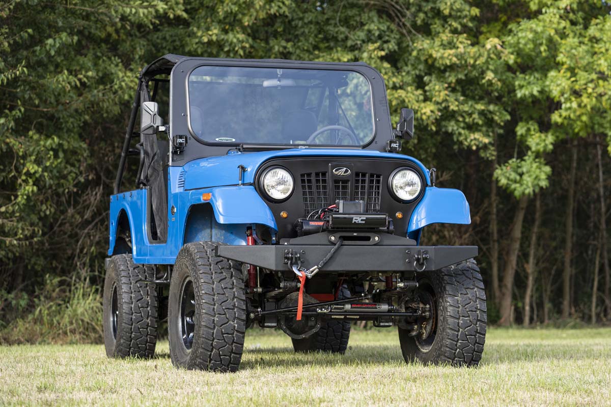 Rough Country - Winch Plate - PRO12000S - Mahindra Roxor - 92075 for 2018-2020 Mahindra Roxor - installed view