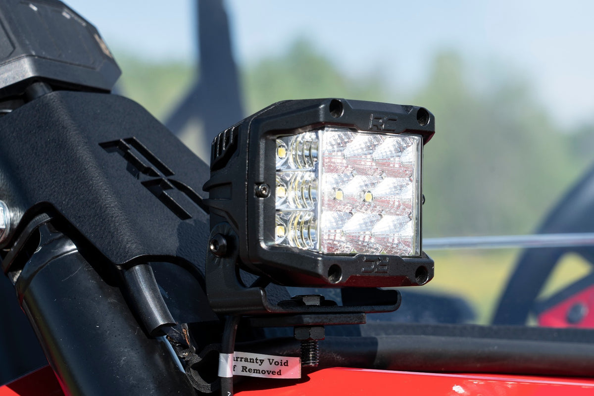Rough Country - LED Light Kit - Cage Mount - 2" Black Pair - White DRL - Honda Talon 1000 - 92034 by Rough Country - angle vi