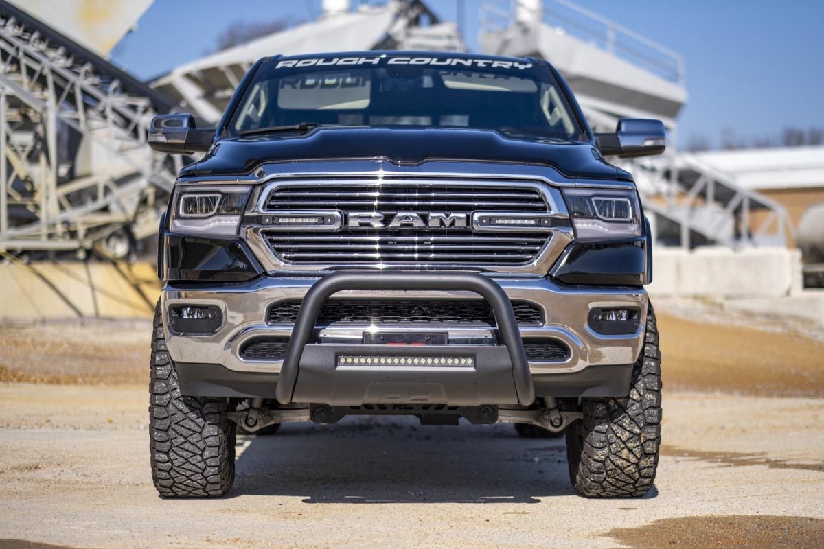 ROUGH COUNTRY BLACK LED BULL BAR | CHEVY SILVERADO 1500 2WD/4WD (2019-2022