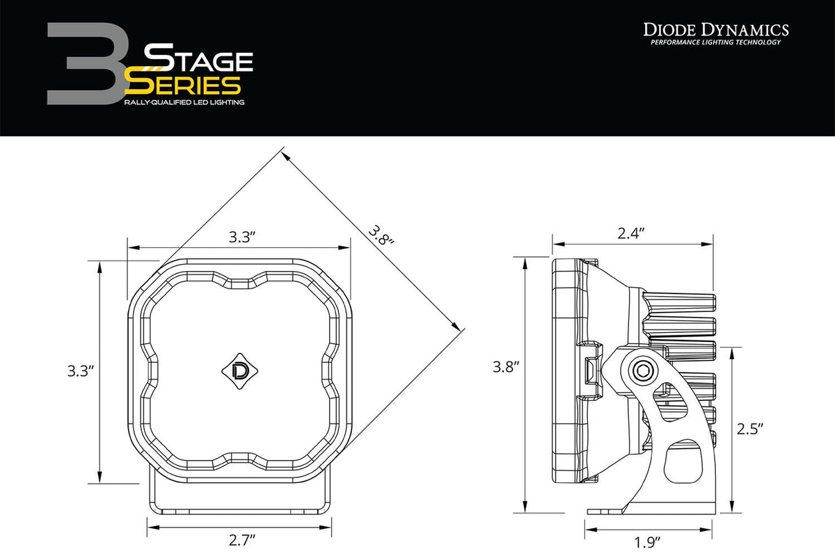 Diode Dynamics SS3 Max ABL - White Combo Standard (Pair) - DD6907P