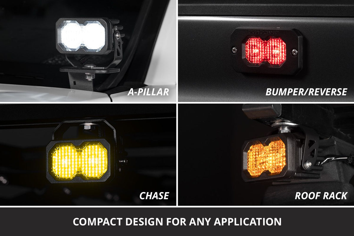 Diode Dynamics C2 2.0 Max White Combo/Driving Flush RBL (Pair) - DD8130P