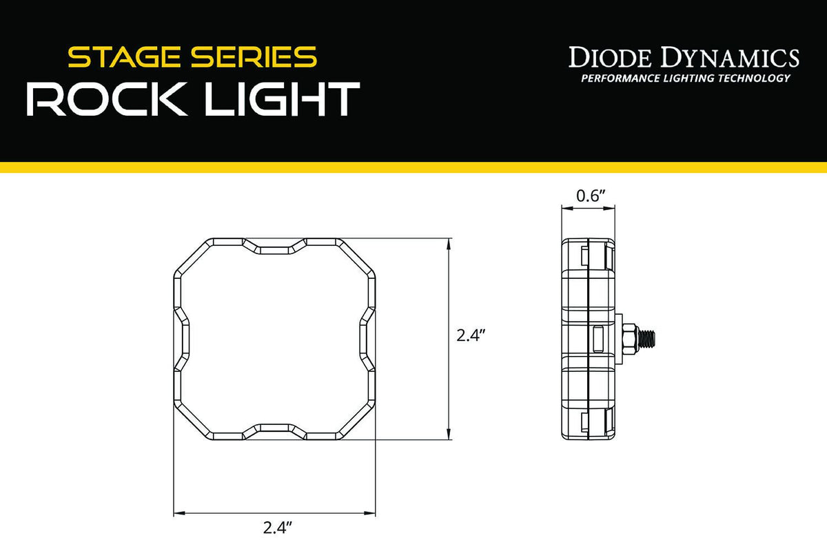 Diode Dynamics RGBW Rock Light Installer Magnet Mount Kit w/Controller (4-pack) - DD7741C
