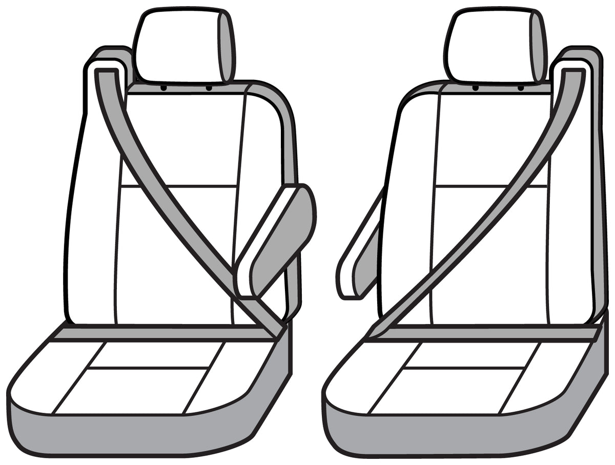 Covercraft 99-02 Chevrolet/GMC P/U Carhartt Super Dux SeatSaver Custom Front Row Seat Covers - Black - SSC3245COBK