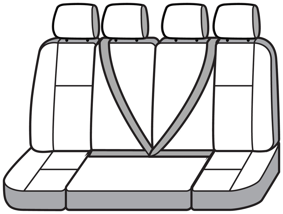 Covercraft 15-26 Ford Transit Polycotton SeatSaver Custom Third Row Seat Covers-Misty Grey - SS8480PCCT