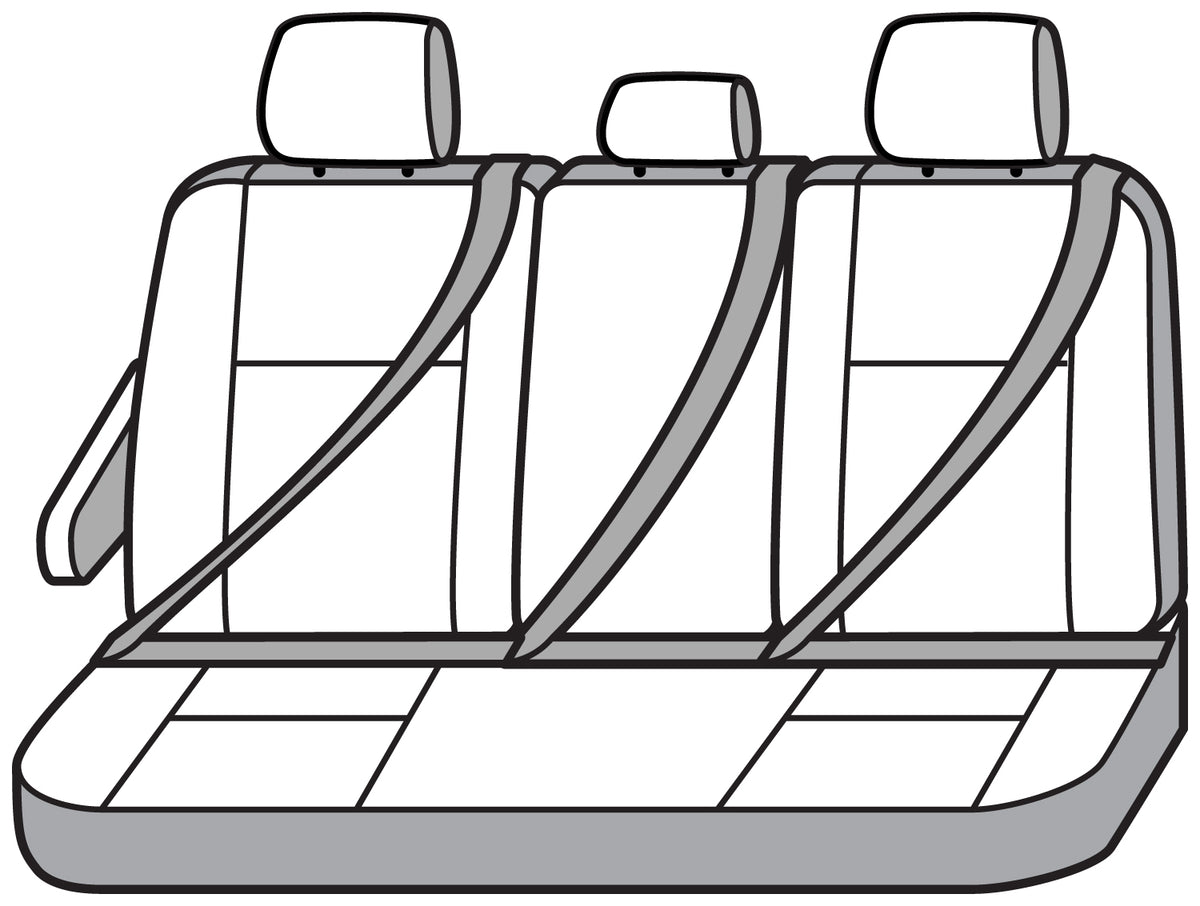 Covercraft 15-26 Ford Transit Endura Waterproof SeatSaver Second Row Seat Covers-Taupe - SS8481WFTP