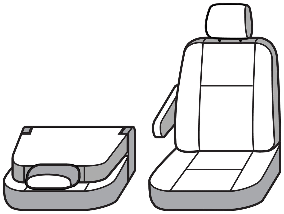 Covercraft 11-15 Jeep Grand Carhartt SeatSaver Custom Front Row Seat Covers - Brown - SSC2438CABN