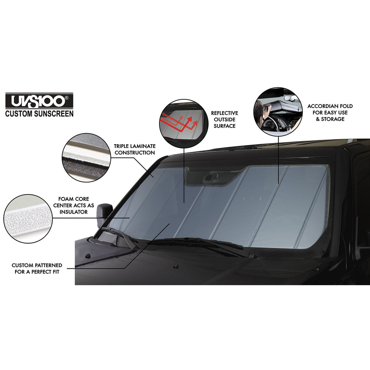 Covercraft 24-26 Toyota Tacoma UVS100 Custom Sunscreen - Blue - UV11905BL