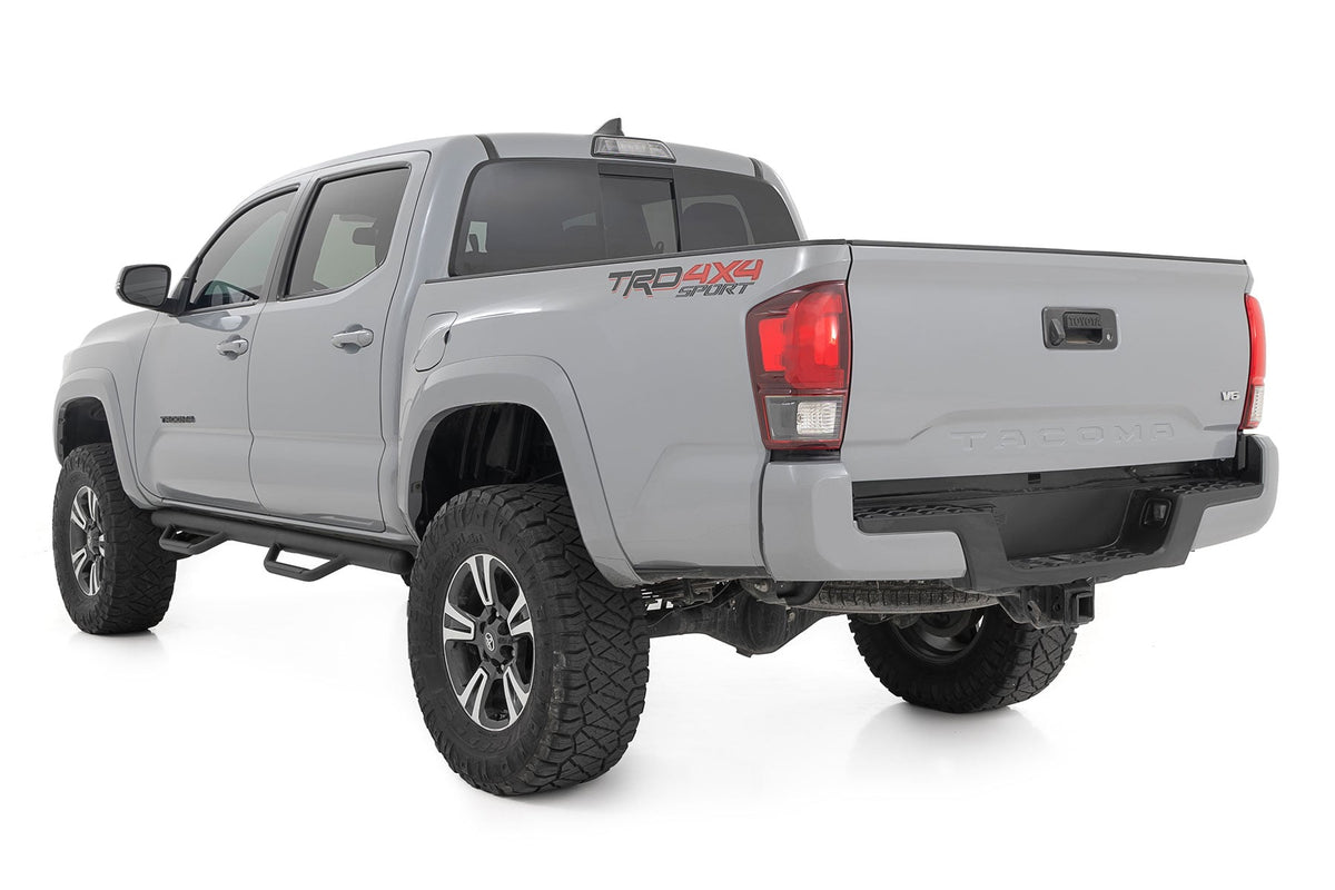 Rough Country - Nerf Steps - Cab Length - Crew Cab - 5' Bed - Toyota Tacoma 2WD/4WD (05-23) - RCT0580CCB for 2005-2023 Toyota