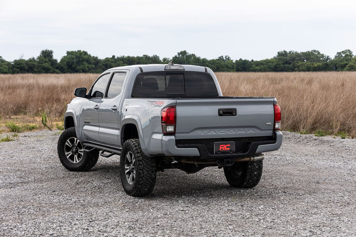 Rough Country - Nerf Steps - Cab Length - Crew Cab - 5' Bed - Toyota Tacoma 2WD/4WD (05-23) - RCT0580CCB for 2005-2023 Toyota