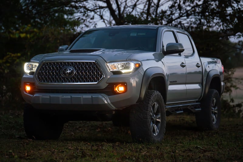 Rough Country - Fender Flares - Sport - 1D6 Silver Sky Metallic - Toyota Tacoma 2WD/4WD (2016-2023) - S-T11621-1D6
