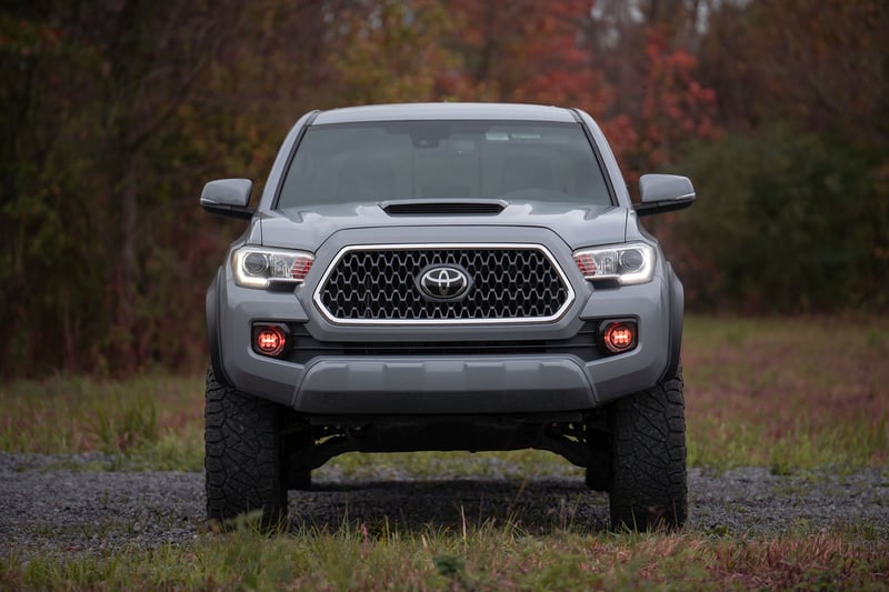 Rough Country - Fender Flares - Sport - 1D6 Silver Sky Metallic - Toyota Tacoma 2WD/4WD (2016-2023) - S-T11621-1D6