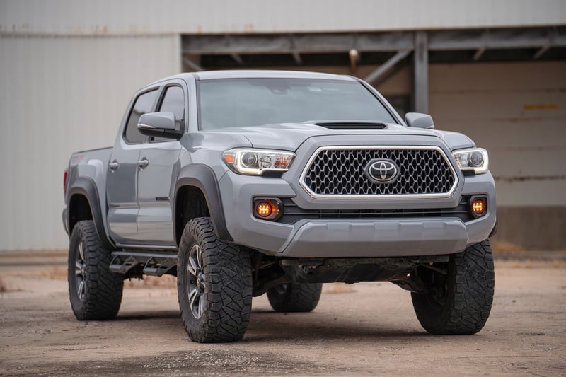 Rough Country - Fender Flares - Sport - 1D6 Silver Sky Metallic - Toyota Tacoma 2WD/4WD (2016-2023) - S-T11621-1D6