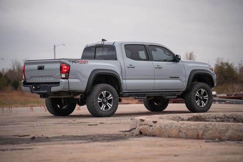 Rough Country - Fender Flares - Sport - 1D6 Silver Sky Metallic - Toyota Tacoma 2WD/4WD (2016-2023) - S-T11621-1D6