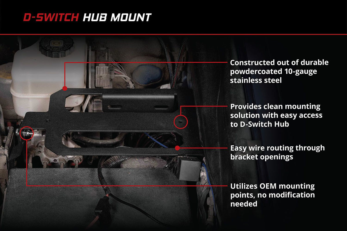 Diode Dynamics 16-23 Toyota Tacoma D-Switch Hub Mounting Kit - DD8568