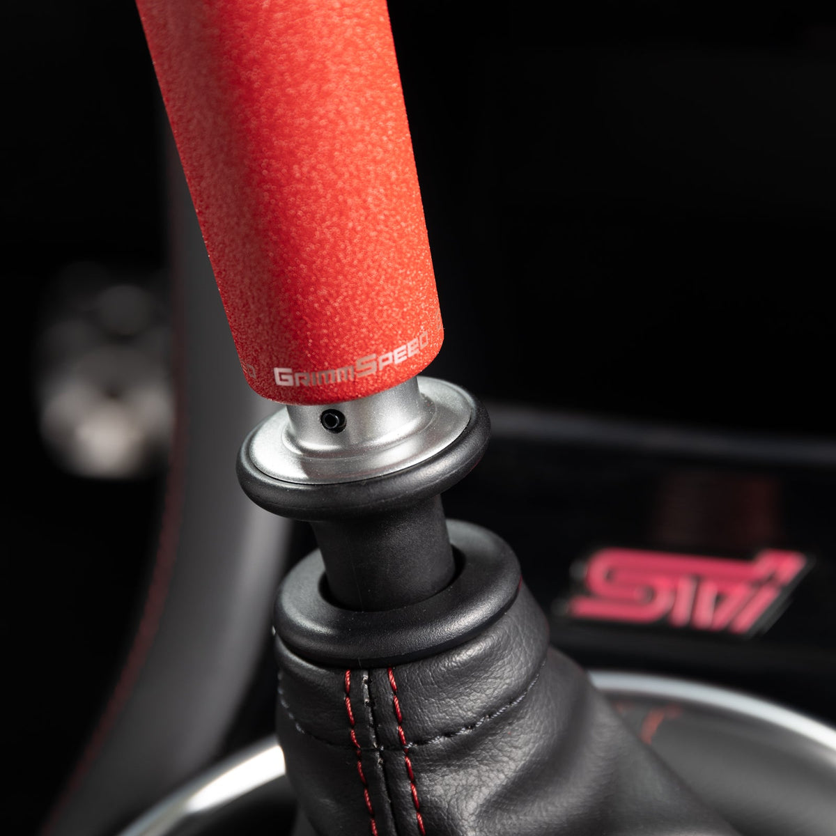 GrimmSpeed Tallboy Shift Knob Aluminum Red - M12x1.25 - GRM380008