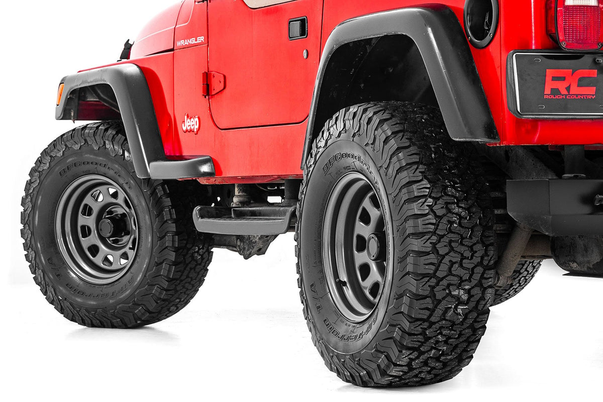 Rough Country - Steel Wheel/Gray/17x9/6x5.5/4.25 Bore/-12 - RC51-7655G for 1979-1999 GMC K1500 - close-up
