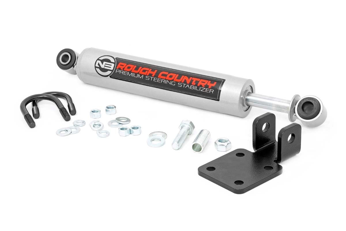 Rough Country - HD Steering Kit - Stabilizer Combo - Jeep Comanche MJ/Wrangler TJ/Wrangler Unlimited - 10613 for 1984-2001 Je