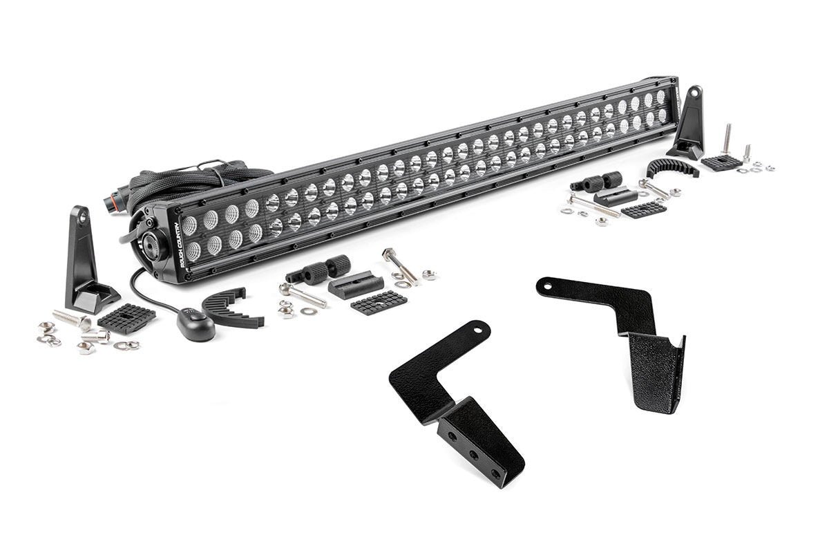 LED Light Kit | Bumper Mount | 30&quot; Black Dual Row | Toyota FJ Cruiser (07-14)
