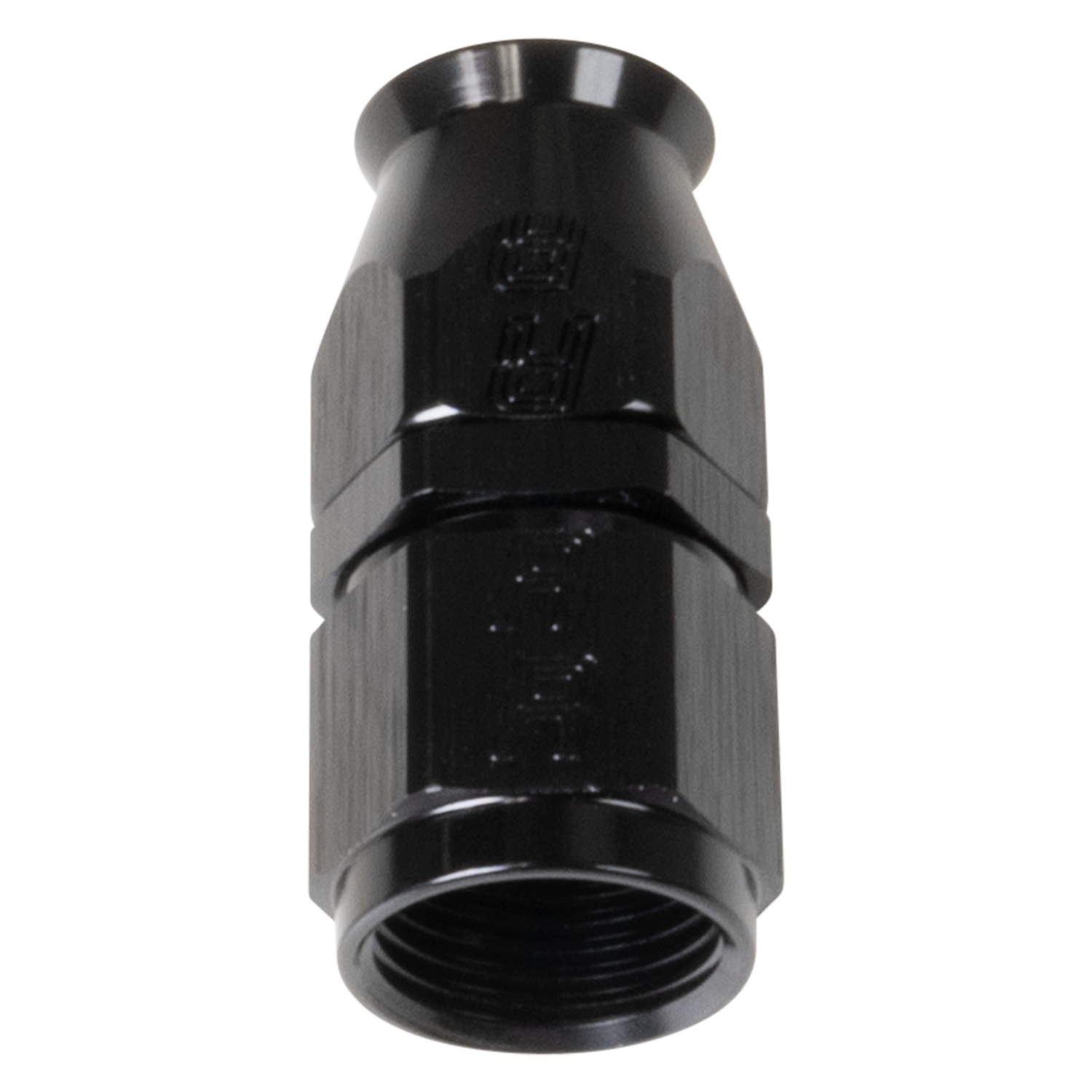 Russell Black Straight -8 Pro Ptfe Hose End - 550553 - front view