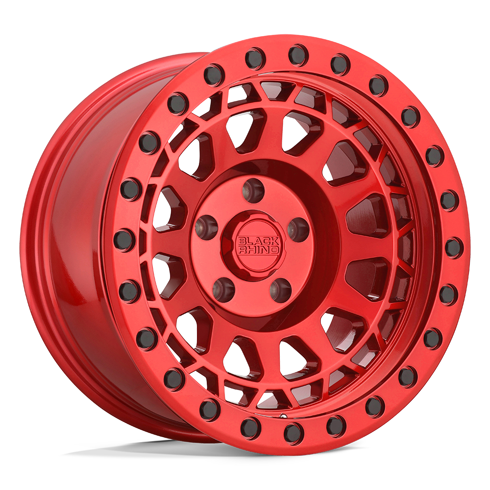 Black Rhino Hard Alloys Primm 17X9 6X139.7 +0MM Candy Red W/ Black Bolts