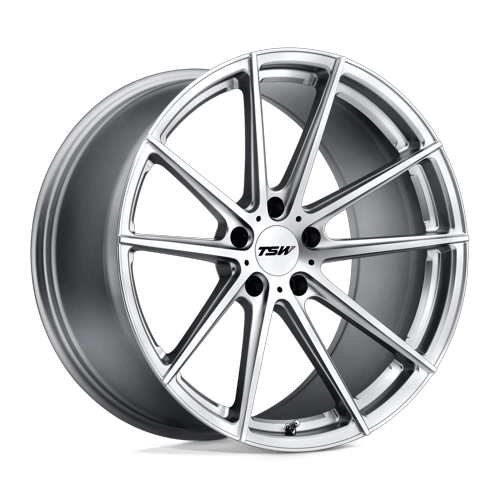 TSW Bathurst 21X10.5 5X112 +32MM Silver W/ Mirror Cut Face