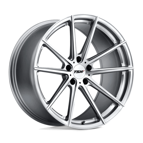 TSW Bathurst 20X10 5X114.3 +40MM Silver W/ Mirror Cut Face