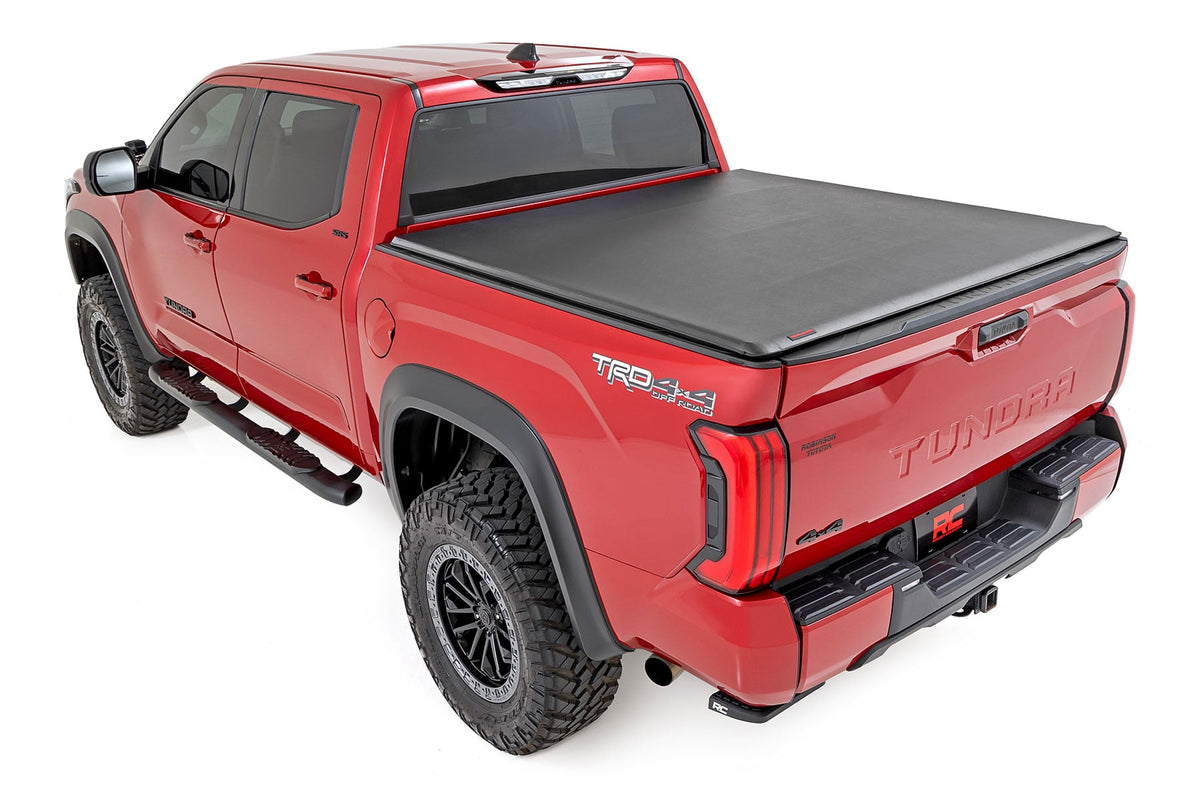 Rough Country - Soft Roll Up Bed Cover - 6'7" Bed - Toyota Tundra 2WD/4WD (2022-2025) - 42419650 for 2022-2024 Toyota Tundra 