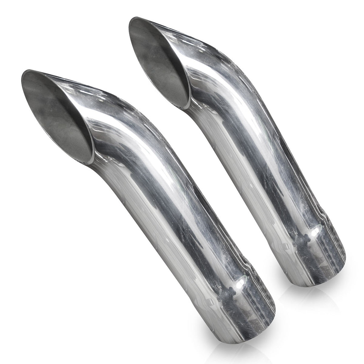 Stainless Works - Turn-Down Style Polished Exhaust Tips 304 Stainless Steel - 7080300