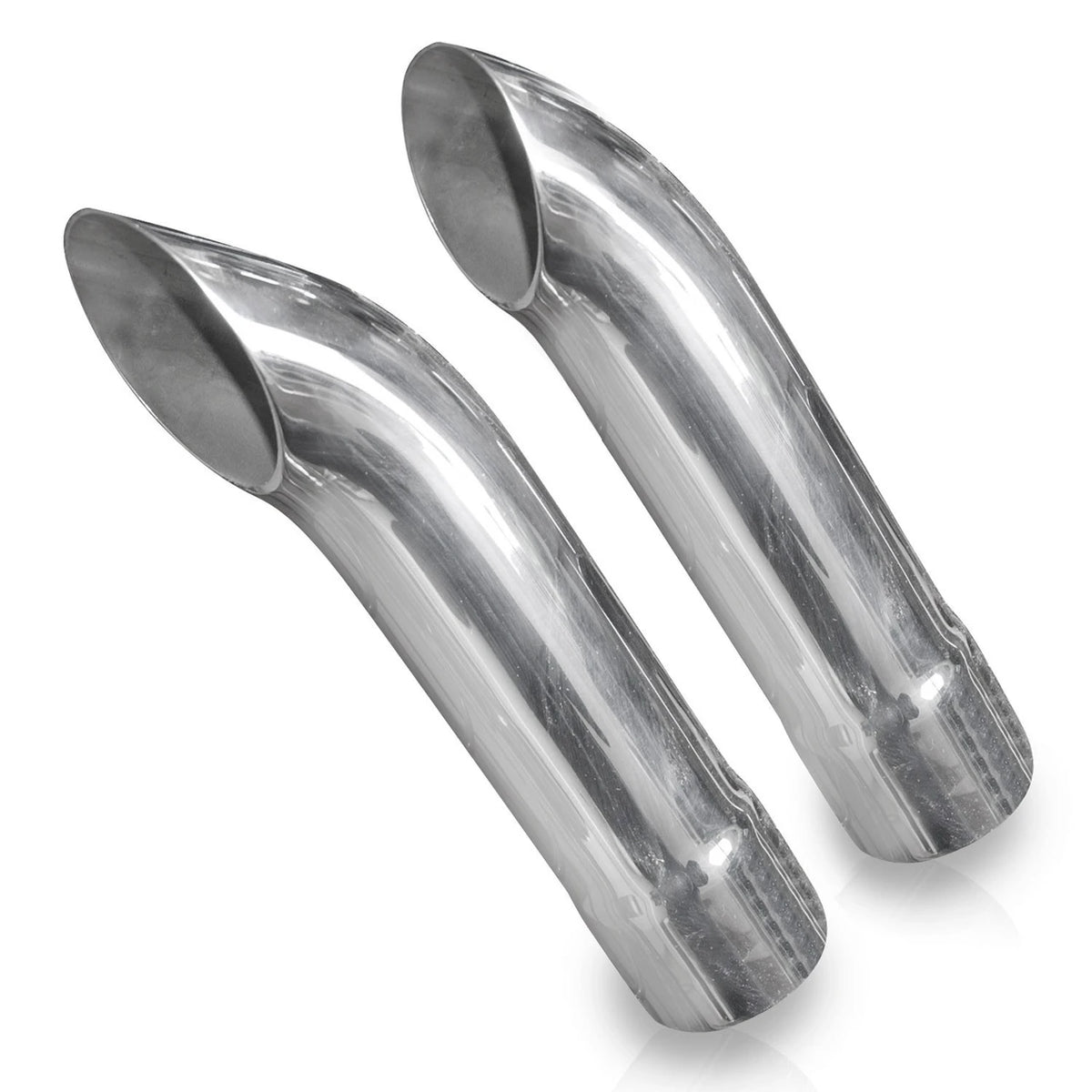 Stainless Works - Turn-Down Style Polished Exhaust Tips 304 Stainless Steel - 7080300