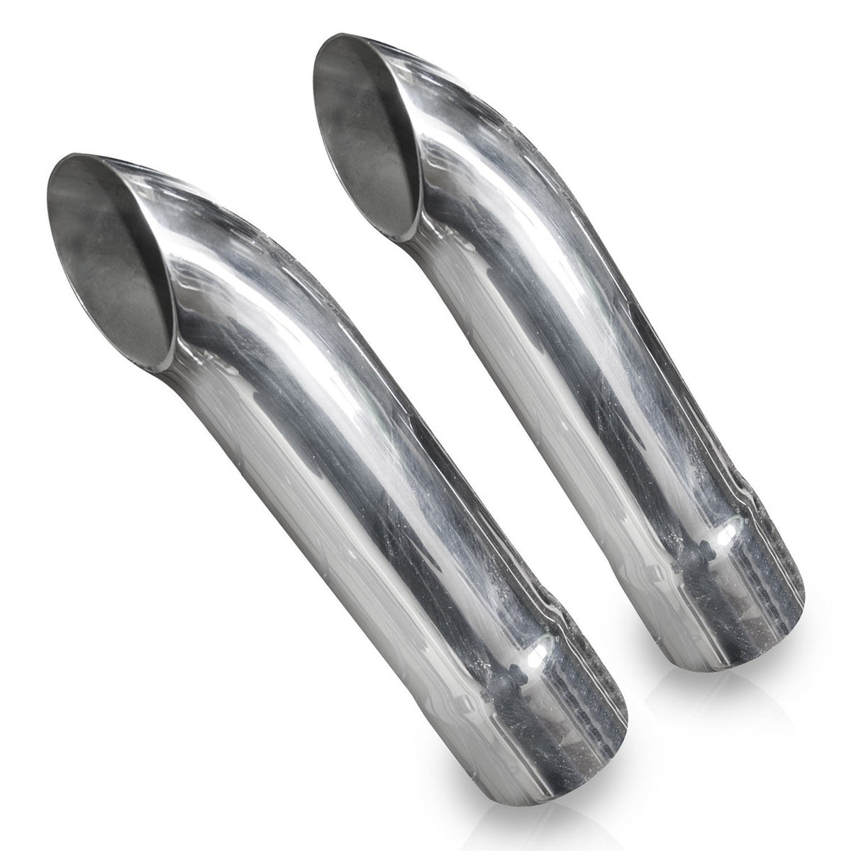 Stainless Works - Turn-Down Style Polished Exhaust Tips 304 Stainless Steel - 7080300