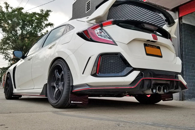 Rally Armor 17-22 Honda Civic Type R Black UR Mud Flap Altered Font Teal Logo - MF47-UR-BLK/TL-X