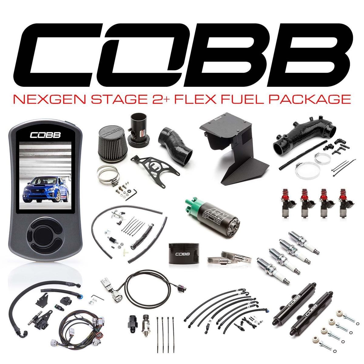 Cobb 15-18 Subaru STI NexGen Stage 2 + Flex Fuel Power Package - Blue - SUB004NG2S1FF-BL