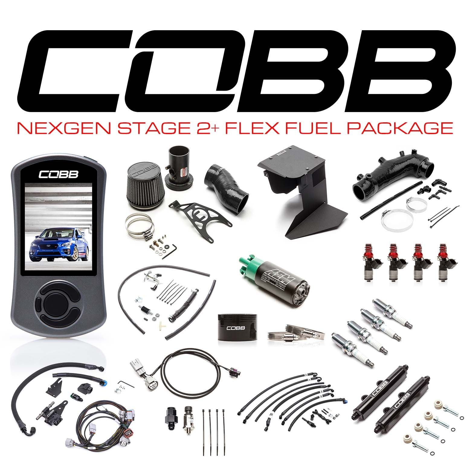 Cobb 15-18 Subaru STI NexGen Stage 2 + Flex Fuel Power Package - Blue - SUB004NG2S1FF-BL