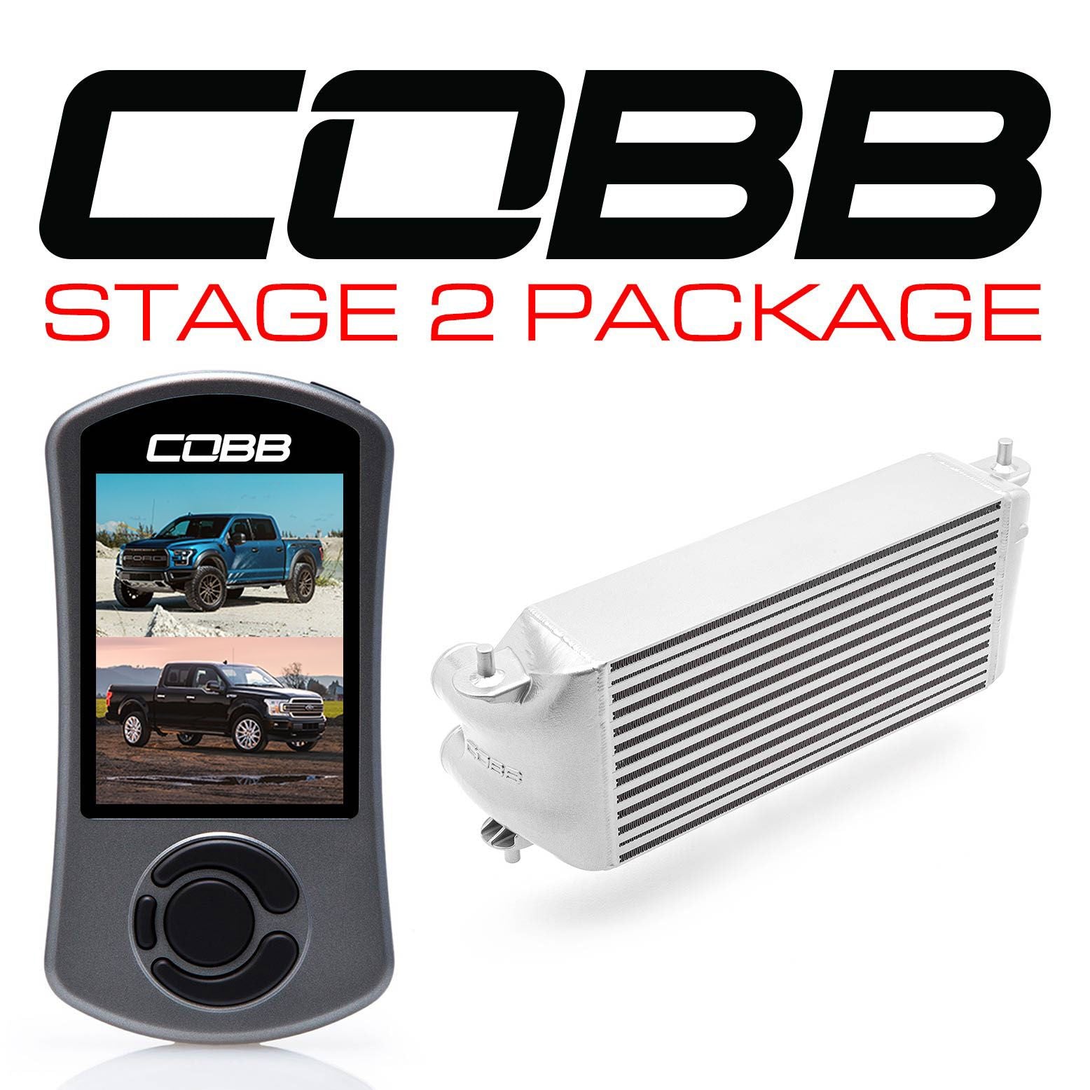 Cobb Ford F-150 Ecoboost Raptor/Ltd. Stage 2 Power Package - Silver (Factory Loc. I/C + NO INTAKE) - FOR0050S20SL-NI
