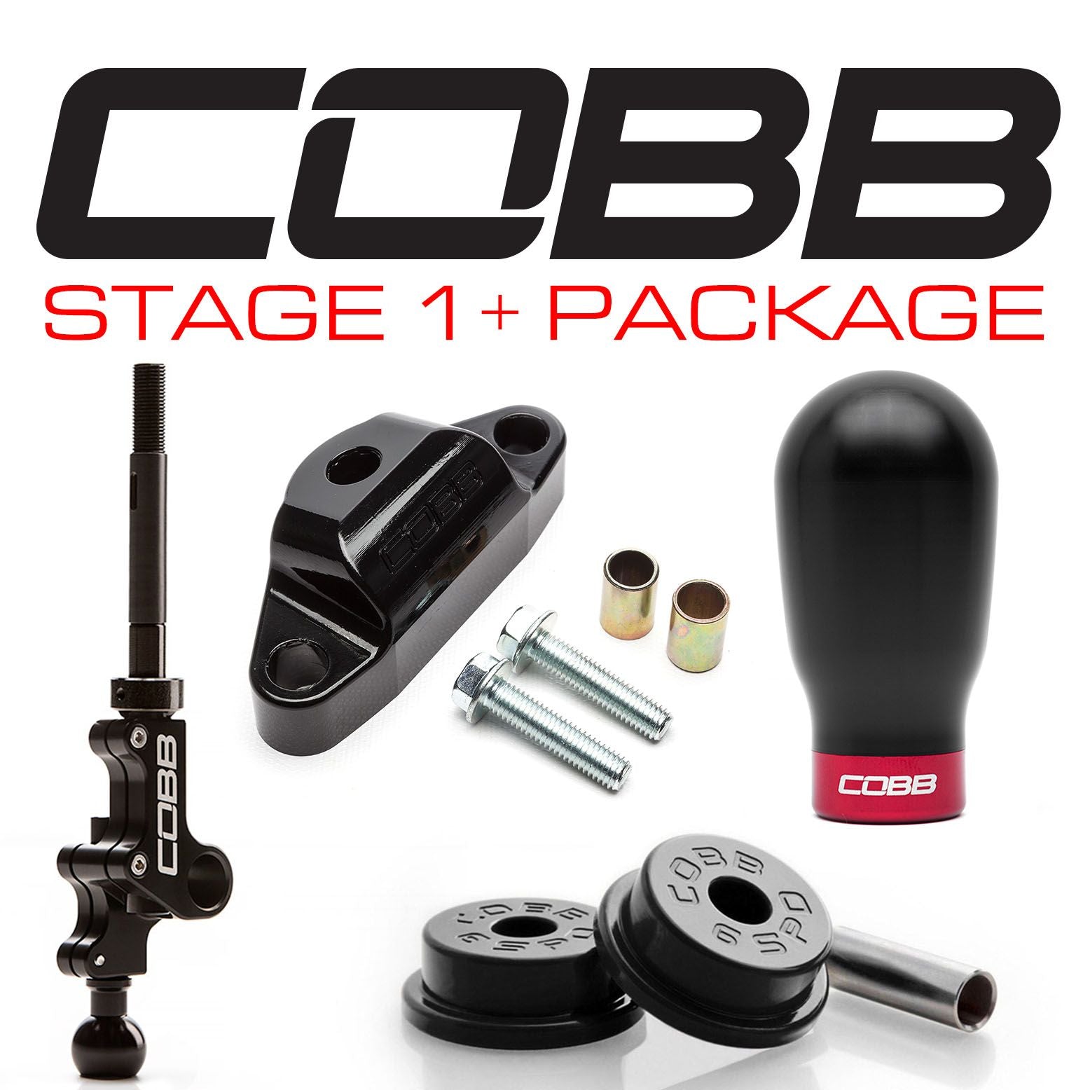 COBB - Subaru LGT Spec B 6MT Stage 1+ Drivetrain Package (Tall Weighted COBB Knob) - 224X01P-TW-BK