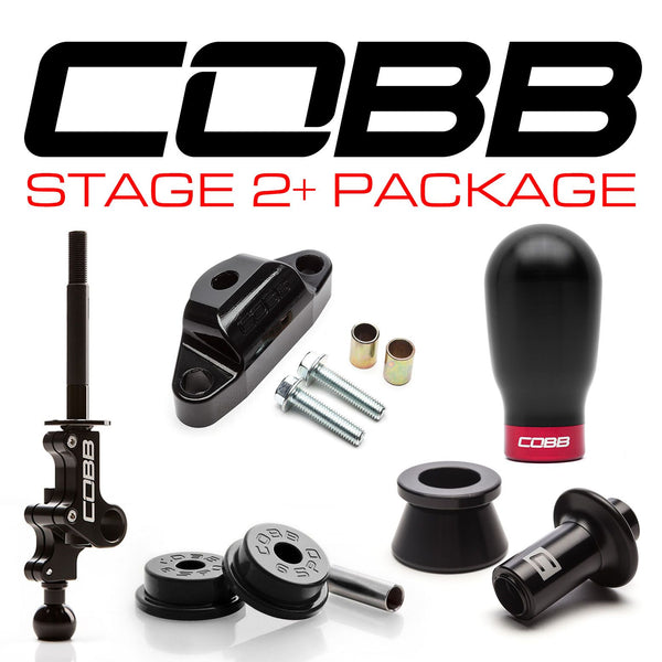 COBB - Subaru STI 6MT Stage 2+ Drivetrain Package (Weighted COBB Knob) - 215X02P-TW-BK-KNOB-W-RD-LOCKOUT