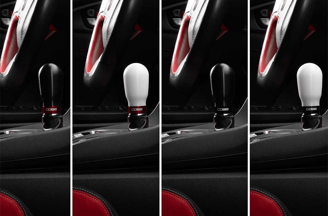 Cobb 17-21 Honda Civic Type R 6-Speed Tall Weighted Cobb Knob - White - 2H1370-W